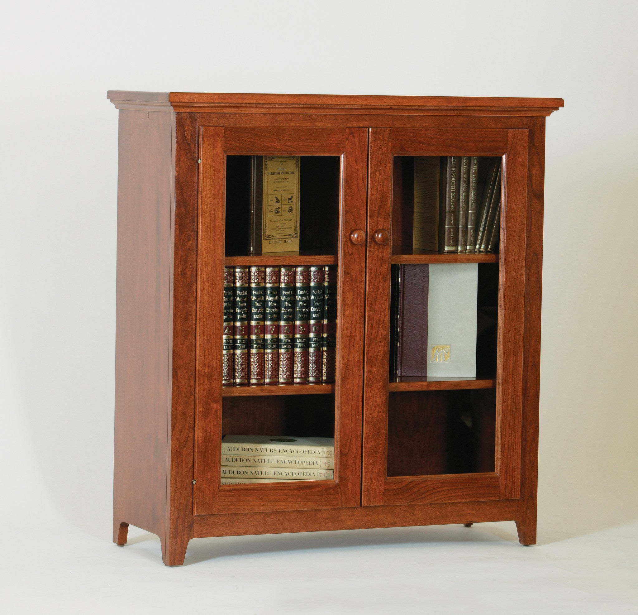 Doughty Ridge Bookcase with full length glass doors, , - Endicott Home Furnishings