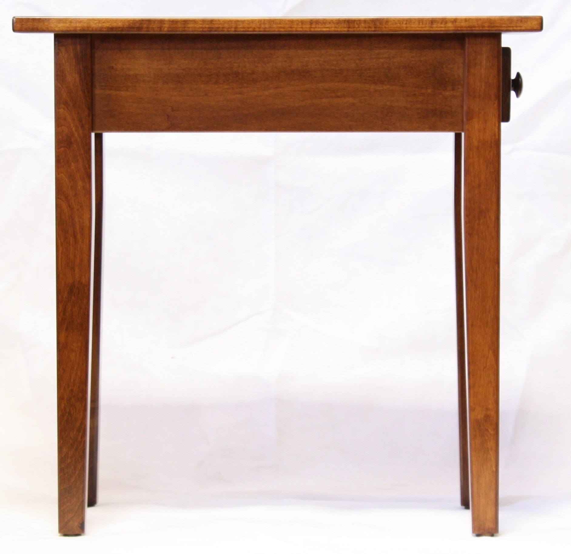 Narrow Maple Shaker Chairside End Table with Drawer - 3