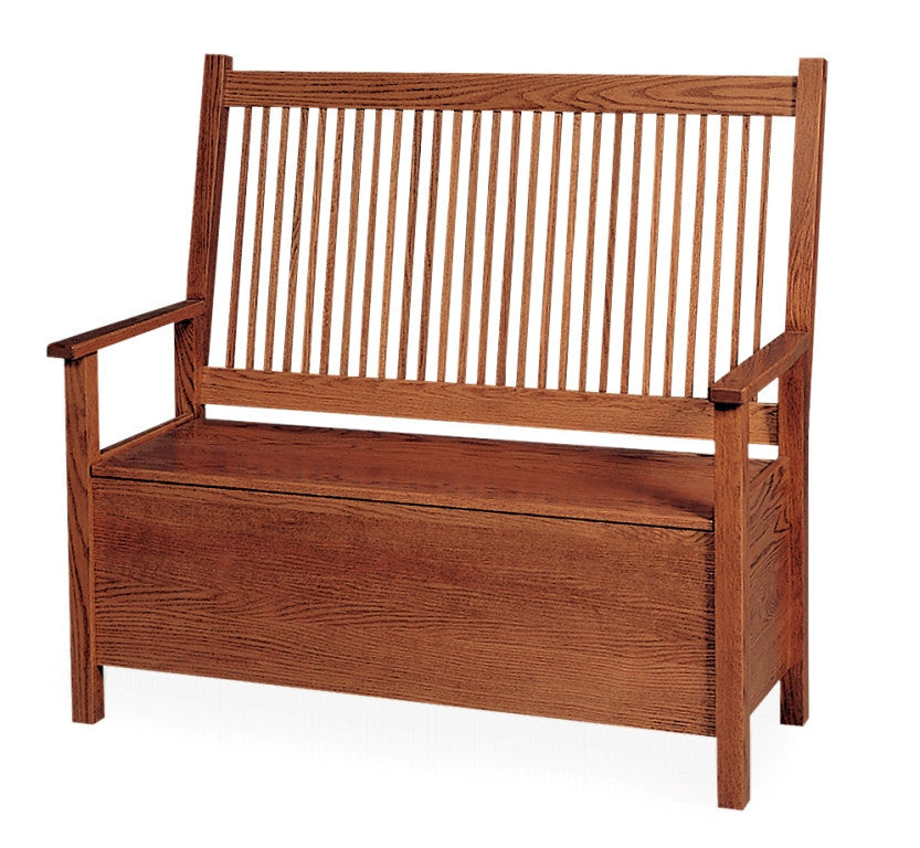 The Alamo Mission Deacons Bench with Storage, , - Endicott Home Furnishings