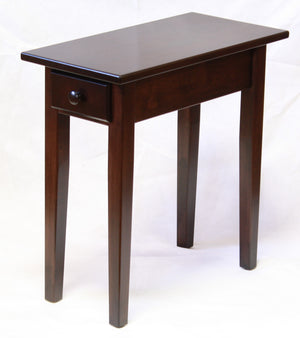 Narrow Shaker Chairside End Table with Drawer, Occasional Tables - Endicott Home Furnishings - 6