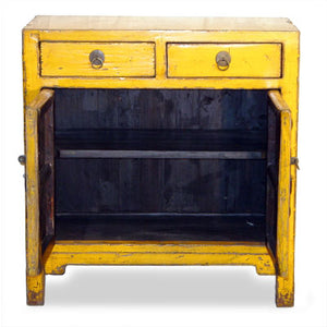 One of a kind Bright Yellow Chinese Cabinet - Clearance