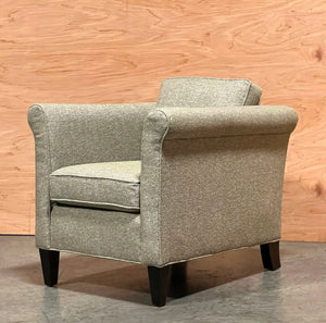 Side view of Piper Chair in Justin Moss