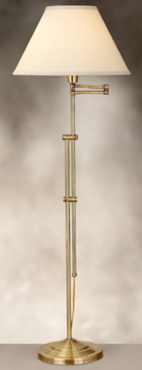 Brass Adjustable Height 3-way Articulating Floor Lamp - Endicott