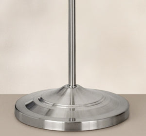 Brushed Metal Adjustable Height 3-way Articulating Floor Lamp