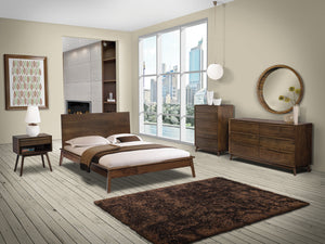 Charles River Solid Hardwood Mid-Century Modern Platform Bed