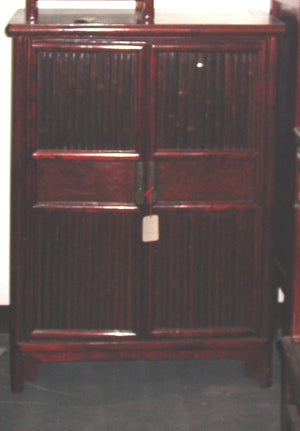 Antique Split Bamboo Storage Cabinet - Clearance