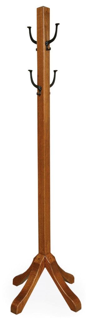 The Alamo Mission Four Hook Clothes or Coat Tree Maple Endicott Home Furnishings