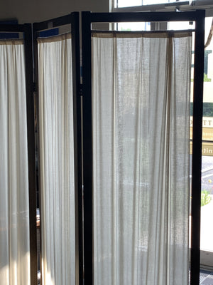 Cebu Cotton and wood privacy screen/room divider - Clearance