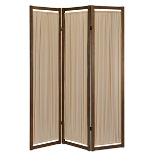 Cebu Cotton and wood privacy screen/room divider - Clearance