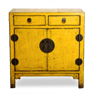 One of a kind Bright Yellow Chinese Cabinet - Clearance