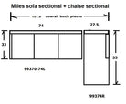 Miles Sectional #4 (Reversible), Non-toxic Sectionals - Endicott Home Furnishings - 3